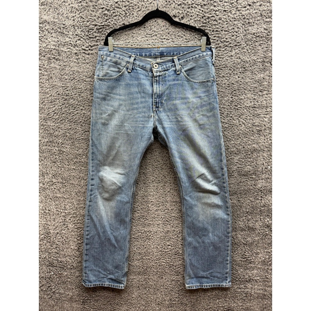 Levi's Straigt Leg Distressed Denim Jeans Light Wash Mens Size 35 x‎ 31